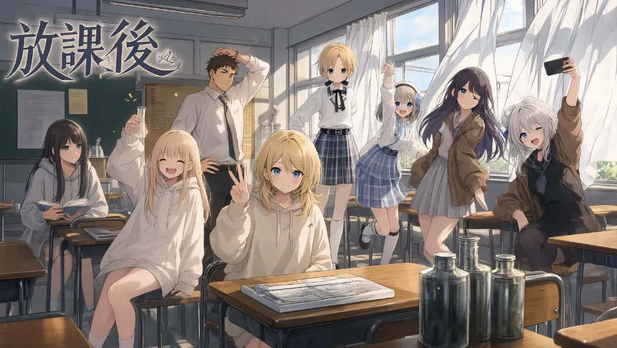 8人でポスター